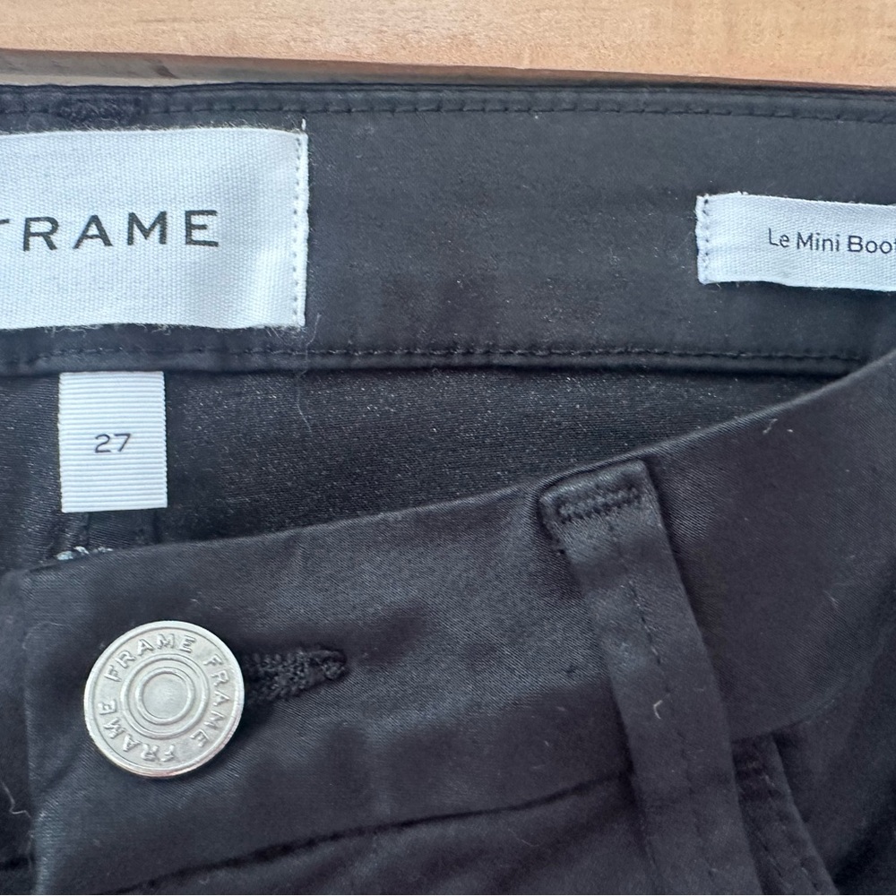 FRAME Black "Le Mini Boot" Jeans Sz 27 - Picture 4 of 9